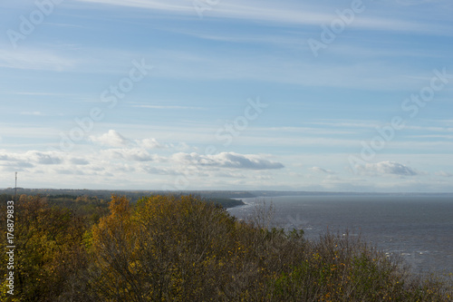 Autnum landscape ower Sea