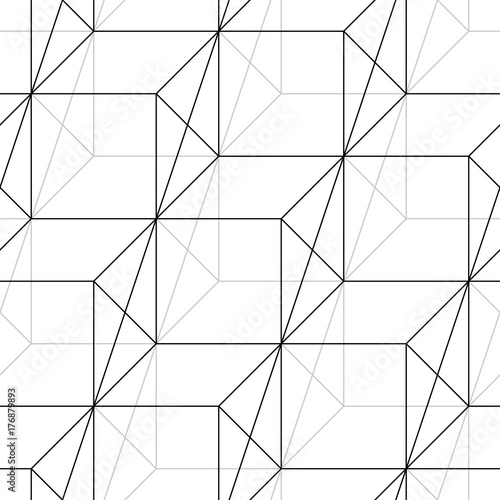Vector seamless pattern. Modern stylish texture. Repeated geometric pattern with cubes.