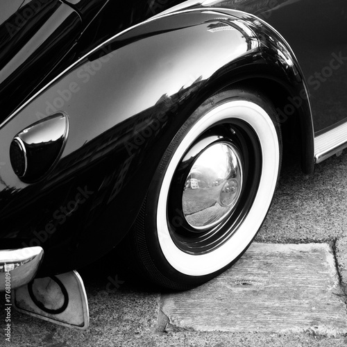 Beautiful lines and curves of a classic car photo