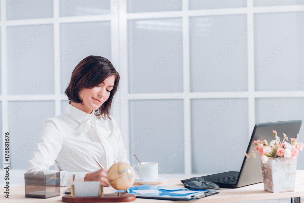  business woman working in the office