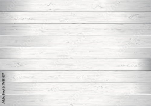 White wood planks texture background vector illustration
