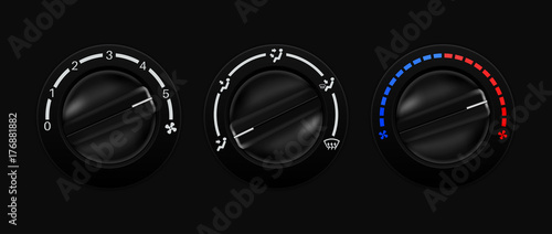 Car switches. Air conditioning system control