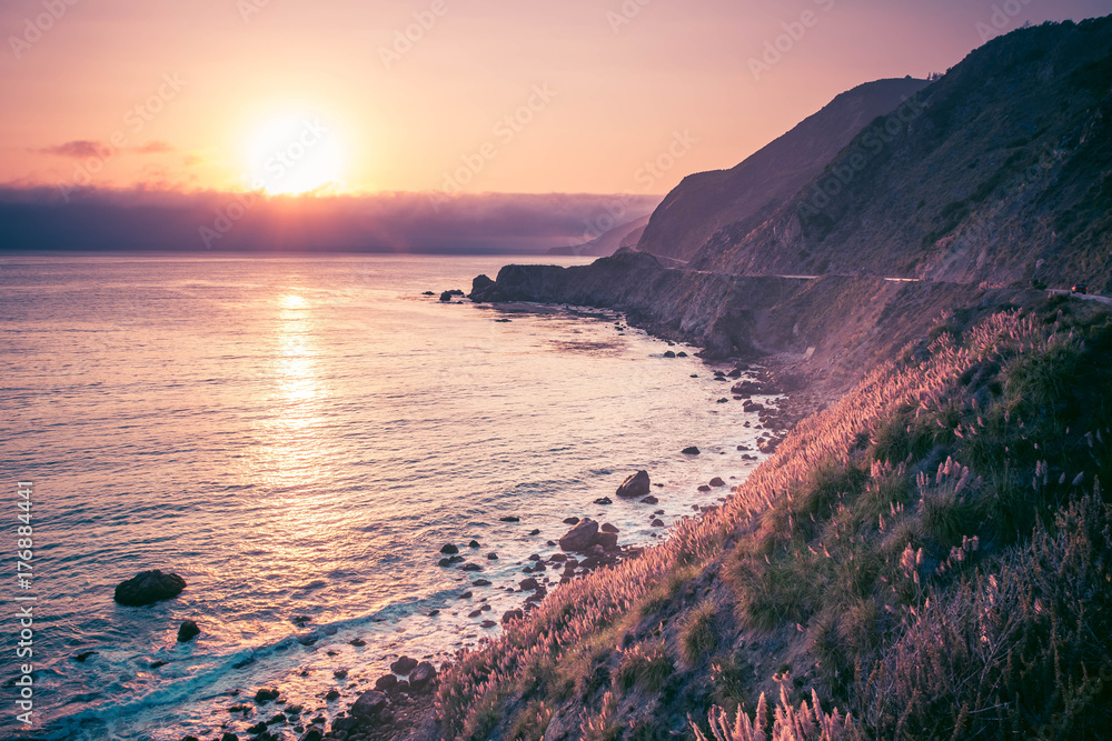 Sunset by california beach Sunset by california beach