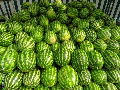 Ripe watermelons background