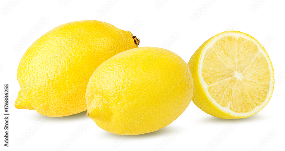 Fresh lemon isolated on white background with clipping path Fresh lemon isolated on white background with clipping path