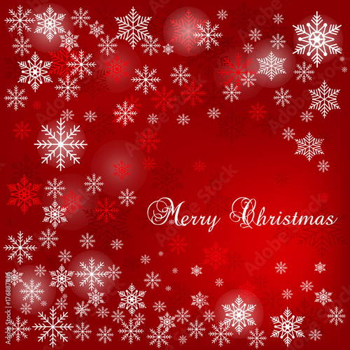 Christmas and New Year background with snowflakes