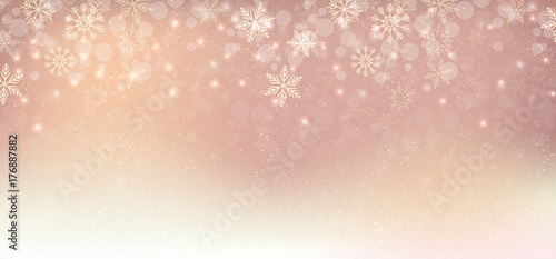 Winter christmas background copper