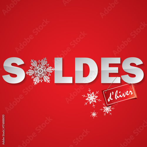 French winter sales background