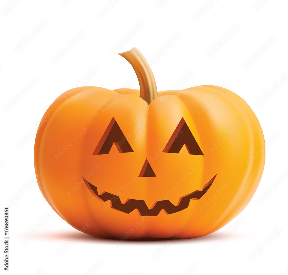 Pumpkin smiling face on white background. Pumpkin scary face halloween. Vector illustration of happy pumpkin. Pumpkin smiling face on white background. Pumpkin scary face halloween. Vector illustration of happy pumpkin.