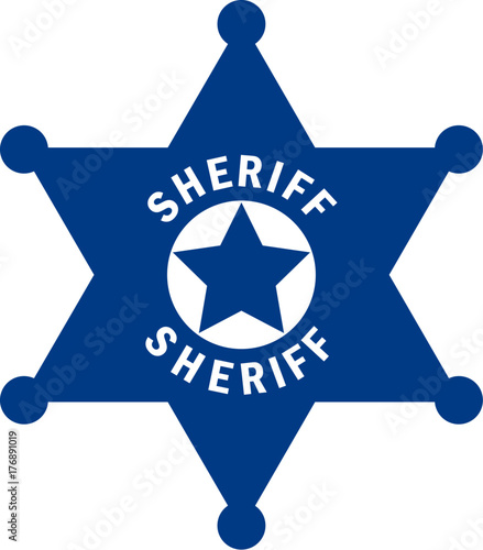 Sheriff star vector pictogram