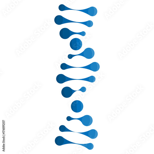 DNA icon logo, Molecular structure of Deoxyribonucleic acid, vector illustration