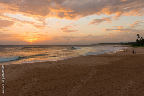 sunset on the Indian Ocean coast