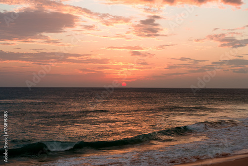 sunset on the Indian Ocean coast