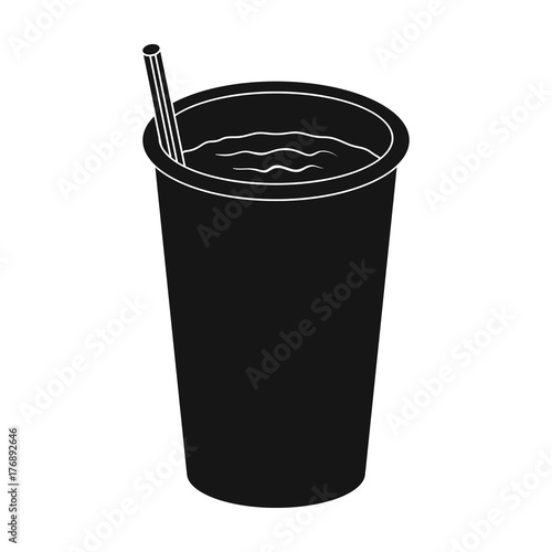 Glass, single icon in black style.Glass, vector symbol stock illustration web.