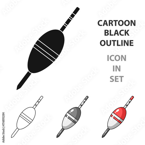 Fishing float icon in cartoon style isolated on white background. Fishing symbol stock vector illustration.