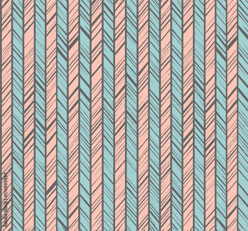 Pattern herringbone, seamless background, pink and blue, vector.Vertical stripes with pink and blue diagonal strokes on a dark gray background. The uneven strokes of the imitation.Decorative pattern. Pattern herringbone, seamless background, pink and blue, vector.Vertical stripes with pink and blue diagonal strokes on a dark gray background. The uneven strokes of the imitation.Decorative pattern.