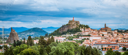 Canvastavla Panorama sur Le Puy-en-Velay depuis Espaly Saint-Marcel