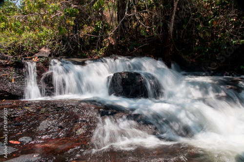 Fototapeta Naklejka Na Ścianę i Meble -  Indaia Waterfalls also Known as Chachoeiro Indaia in the Heart of the Savannas in the State of Goias, Brazil