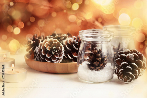 Tableau sur toile Winter holidays christmas decor