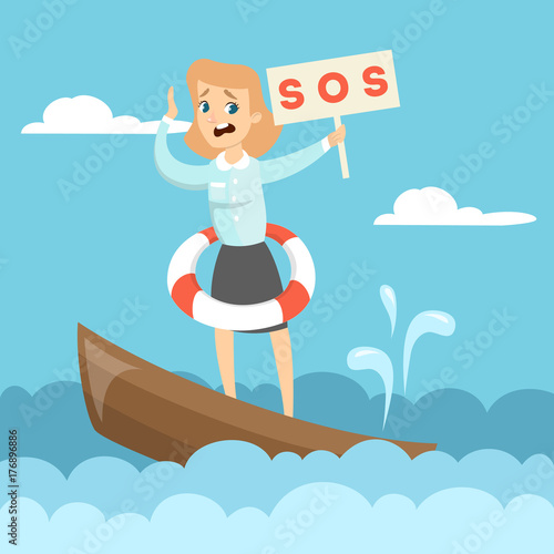 Sinking business boat.