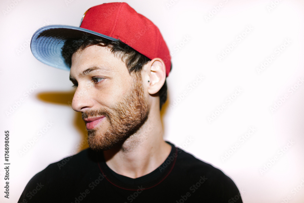 Portrait of a young man with hat Portrait of a young man with hat
