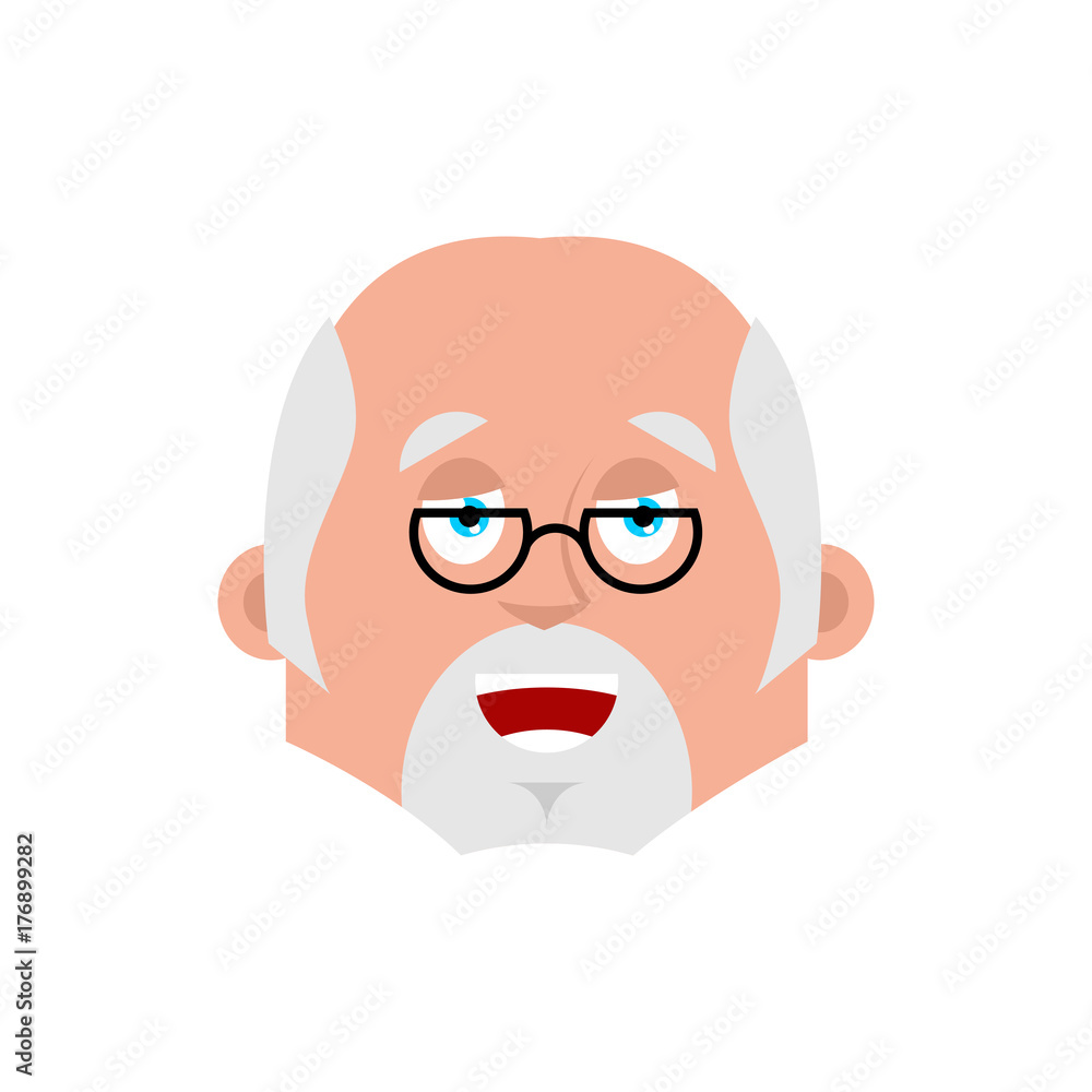 Doctor happy emotion avatar. Physician merry emoji. Vector illustration Doctor happy emotion avatar. Physician merry emoji. Vector illustration