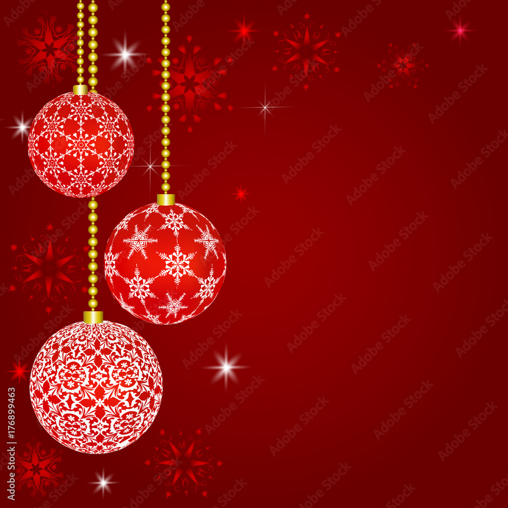 Christmas background with balls Christmas background with balls