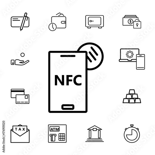 Near field communication mobile phone icon