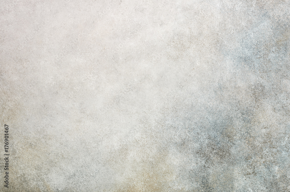 Fototapeta premium Grey abstract cement concrete background. Grunge texture, wallpaper. Blackboard. Top view, copy space. Banner