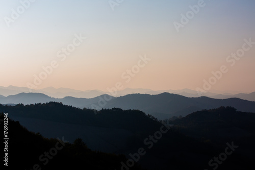 tramonto autunnale appennino
