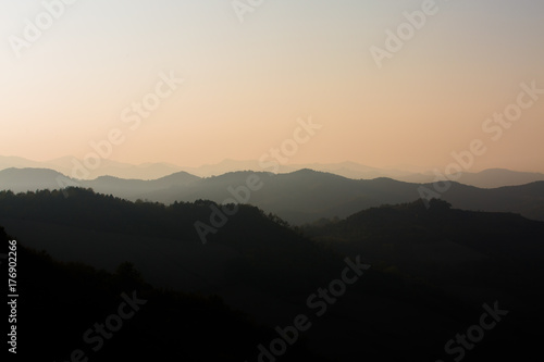 tramonto autunnale appennino