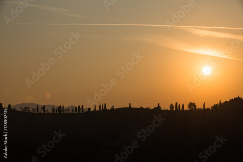 tramonto autunnale appennino