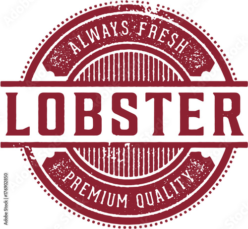 Fresh Lobster Seafood Stamp