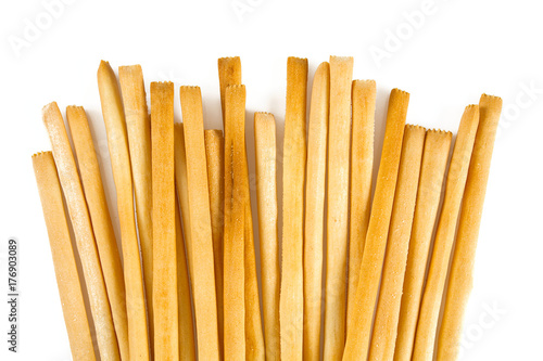 bread sticks isolated on white