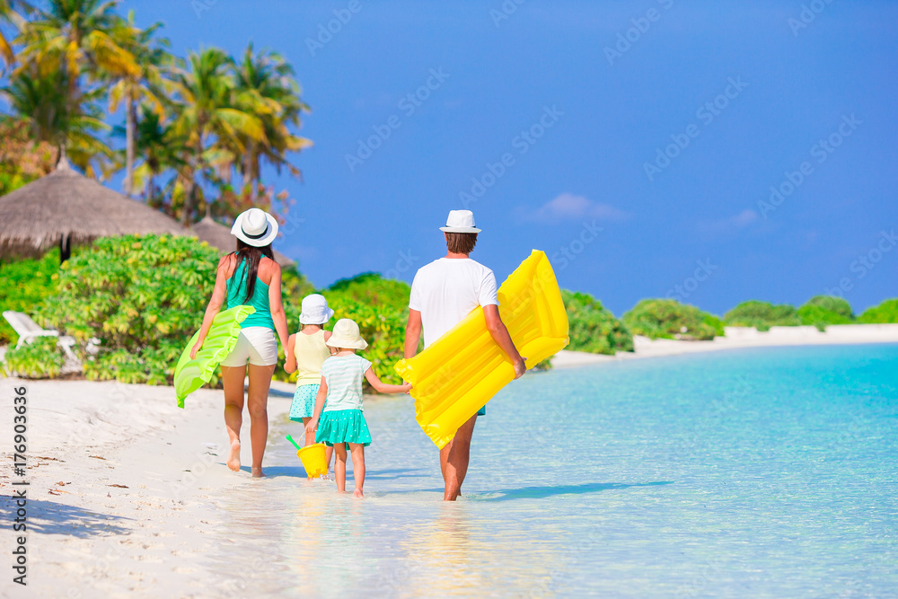 Young family on beach vacation