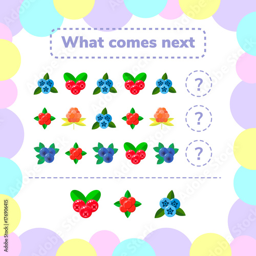 Vector illustration. Education logic game for preschool kids. wh