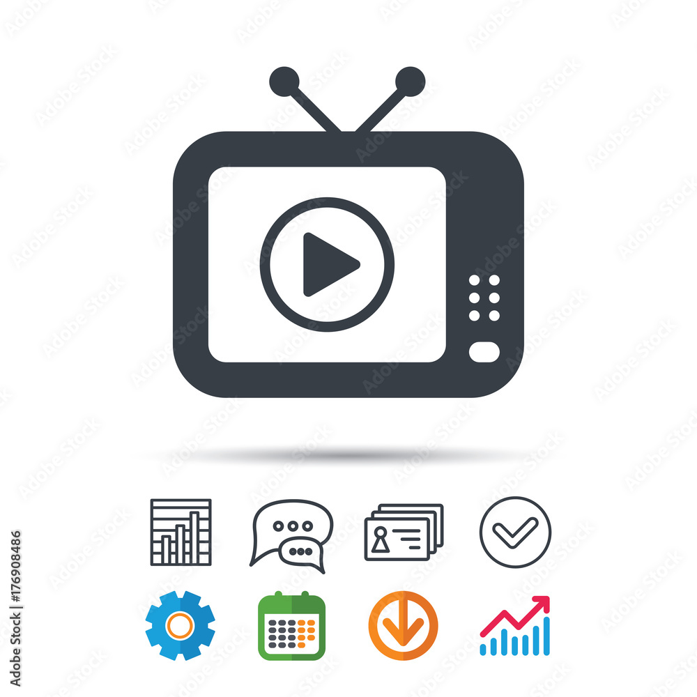 TV icon. Retro television sign. TV icon. Retro television sign.