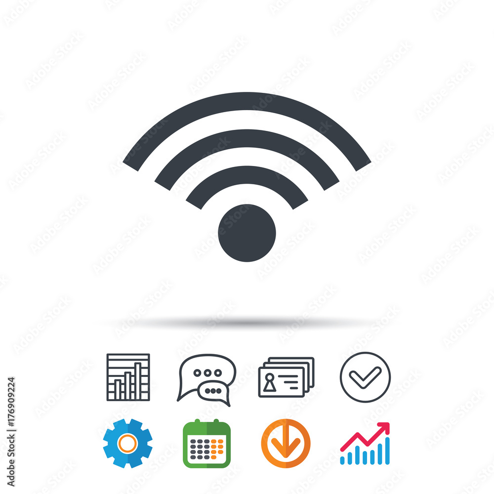 Wifi icon. Wireless internet sign. Wifi icon. Wireless internet sign.