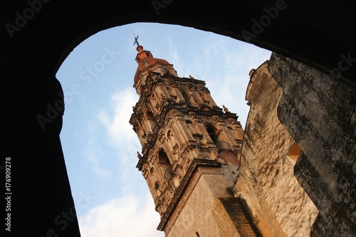 City of Cuernavaca Mexico. Church. Tower.  photo