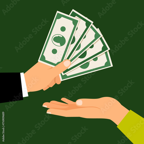 Hands with money