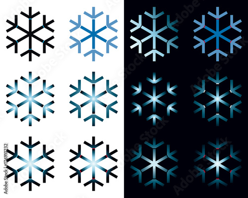 FLOCON DE NEIGE BLEU DÉGRADÉ