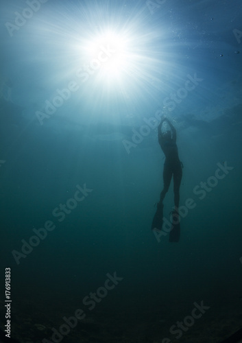 Free diving in Amed, Bali