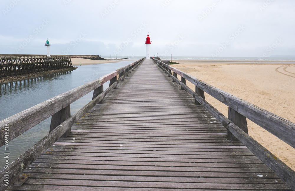 Pier at Trouville-Sur-Mer Normandy France Pier at Trouville-Sur-Mer Normandy France