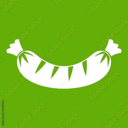 Grilled sausage icon green