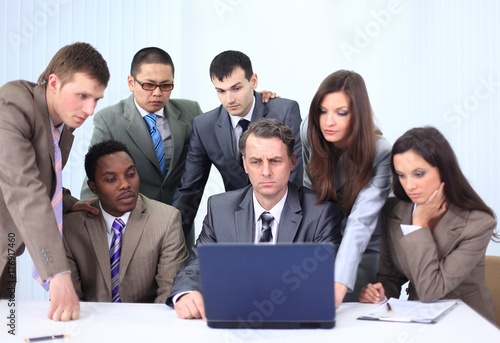 Manager and business team in office
