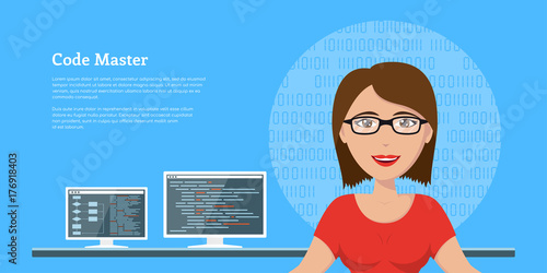 programmer woman character