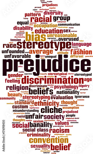 Prejudice word cloud