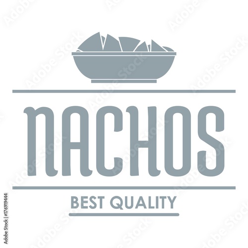 Nachos logo, simple gray style