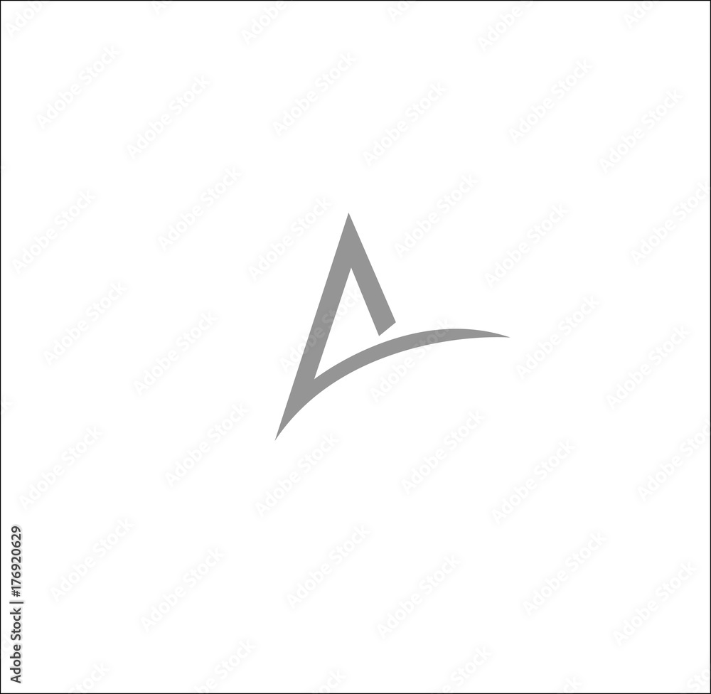 Flat Letter A Logo Design Flat Letter A Logo Design