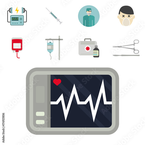 Ambulance icons vector medicine health emergency hospital urgent pharmacy pill support paramedic treatment